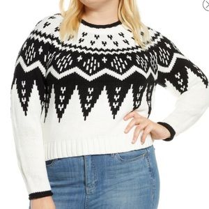 NWT Eloquii Fair Isle Cropped Sweater